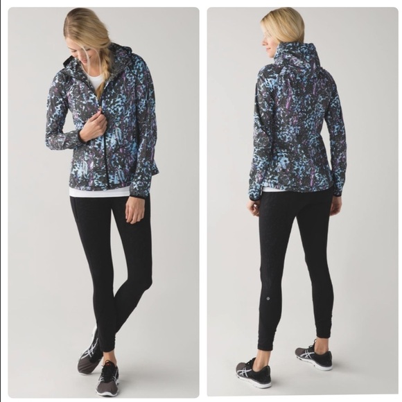 Lululemon Back Pack It Jacket‎ Floral Sport Tranquil Blue Multi Size 2 - Picture 2 of 13
